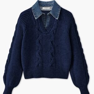 Commense Deep Blue V-Neck Sweater